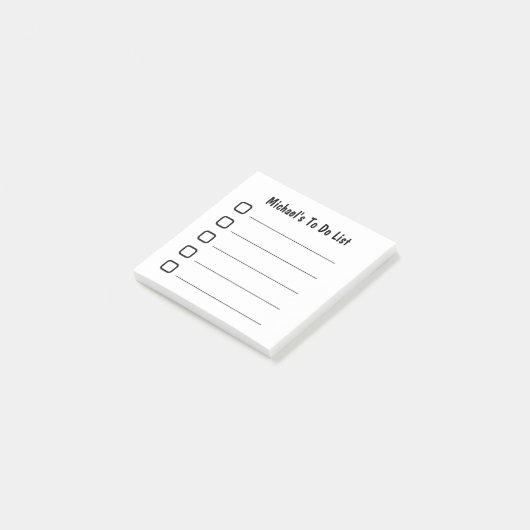 Einfache Aufgabenliste Post-it Klebezettel (angewinkelt)