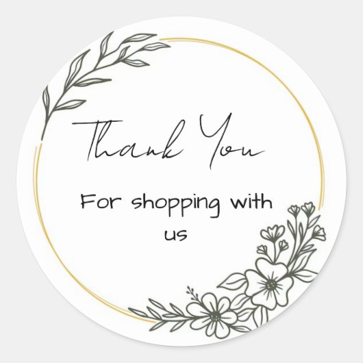 Einfache Aufkleber für Blumengeschäfte (Vorderseite)