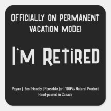 Einfache Aufkleber für die Ruhestandskerze