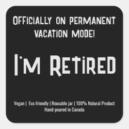 Einfache Aufkleber für die Ruhestandskerze