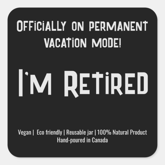 Einfache Aufkleber für die Ruhestandskerze (Vorderseite)