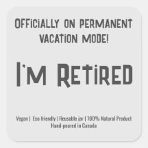 Einfache Aufkleber für die Ruhestandskerze