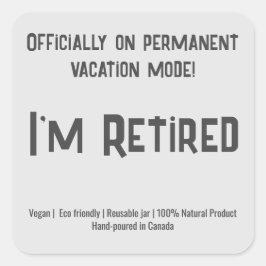 Einfache Aufkleber für die Ruhestandskerze