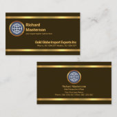 Einfache Ausfuhr Minimalistischer auffälliger Gold Visitenkarte (Vorne/Hinten)