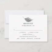 Einfache Auswahl am Mitternachtsblau und am weißen RSVP Karte (Vorderseite)