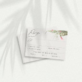 Einfache Auswahl an tropischen Gerichten RSVP Karte