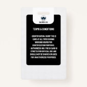 Einfache Ausweiskarte für Lehrer | Black Collage S Ausweis (Rückseite)