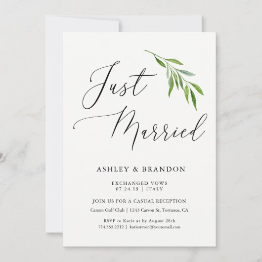 Einfache Ausweispapiere | Just Married Einladung (Vorderseite)