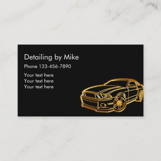 Einfache Auto-ausführliche Schilderung Visitenkarte (Vorderseite)