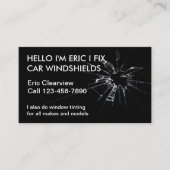Einfache Auto Glass Business Cards Visitenkarte (Vorderseite)