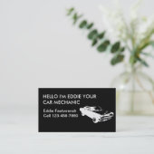 Einfache Auto-Mechaniker-Geschäfts-Karten Visitenkarte (Stehend Vorderseite)