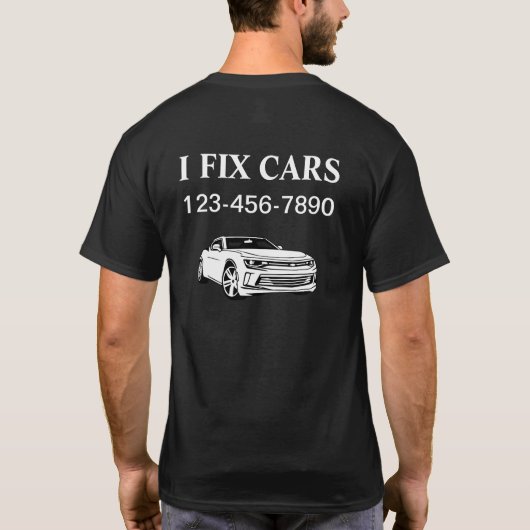 Einfache Auto Mechanische Shirt (Rückseite)
