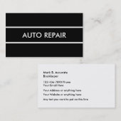 Einfache Auto-Reparatur Visitenkarte (Vorne/Hinten)