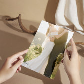 Einfache B&W Foto Hochzeitseinladung mit Monogram Einladung