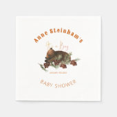 Einfache Baby-Bear-Dusche während der Wintersaison Serviette (Vorderseite)