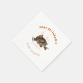 Einfache Baby-Bear-Dusche während der Wintersaison Serviette (Ecke)