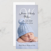 Einfache Baby Birth Announcement Foto Card Ankündigung (Vorne/Hinten)