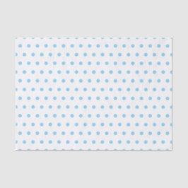 Einfache Baby Blue Punkte Muster auf Weiß Seidenpapier