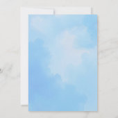 Einfache Baby Boy Dusche Wasserfarbe Elephant Einladung (Rückseite)