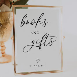 Einfache Baby-Duschbücher und Geschenke Unterschri Poster