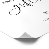 Einfache Baby-Duschbücher und Geschenke Unterschri Poster (Ecke)