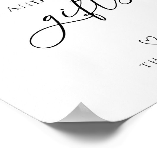 Einfache Baby-Duschbücher und Geschenke Unterschri Poster (Ecke)