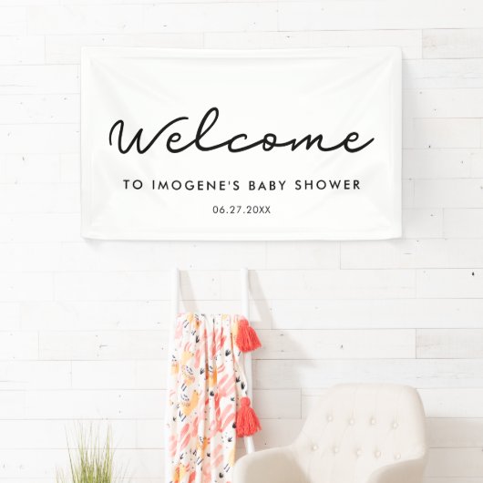 Einfache Baby-Dusche Banner (Insitu)