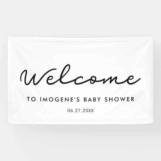 Einfache Baby-Dusche Banner (Horizontal)