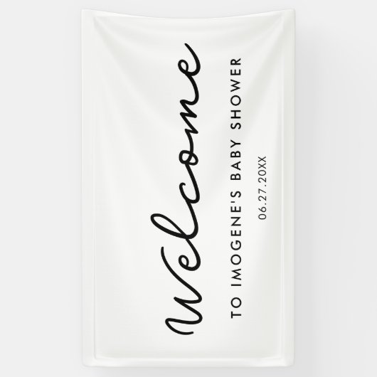 Einfache Baby-Dusche Banner (Vertikal)