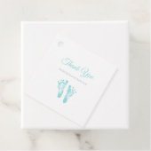 Einfache Baby-Dusche Danke Blue Footprints Geschenkanhänger (Beispiel)