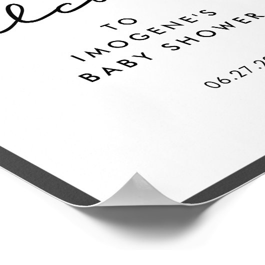 Einfache Baby-Dusche Poster (Ecke)