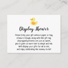 Einfache Baby-Duschkarte, Gummihaube Begleitkarte