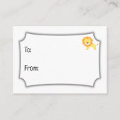 Einfache Baby-Duschkarte mit Löwe Begleitkarte (Rückseite)