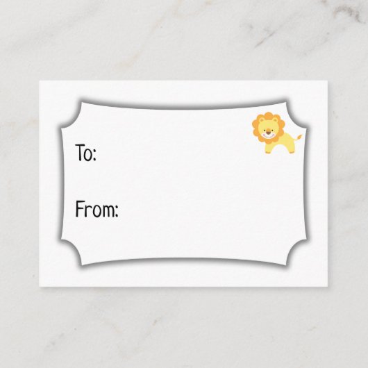 Einfache Baby-Duschkarte mit Löwe Begleitkarte (Rückseite)