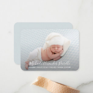 Einfache Baby-Foto-Ankündigung Mitteilungskarte
