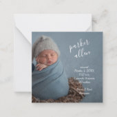 Einfache Baby-Foto-Ankündigung Mitteilungskarte (Vorderseite)