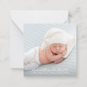 Einfache Baby-Foto-Ankündigung Mitteilungskarte (Vorderseite)