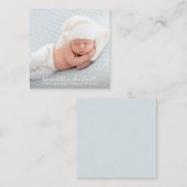 Einfache Baby-Foto-Ankündigung Mitteilungskarte (Vorne/Hinten)