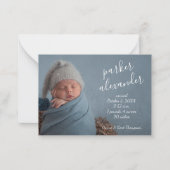 Einfache Baby-Foto-Ankündigung Mitteilungskarte (Vorderseite)