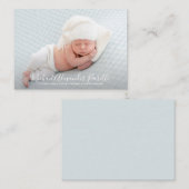 Einfache Baby Foto-Geburtserklärung Mitteilungskarte (Vorne/Hinten)