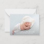 Einfache Baby Foto-Geburtserklärung Mitteilungskarte (Vorderseite)