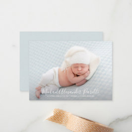 Einfache Baby Foto-Geburtserklärung Mitteilungskarte