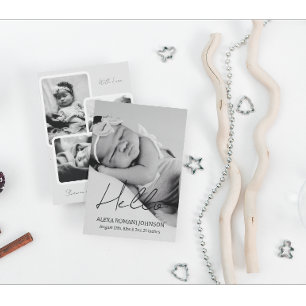 Einfache Baby-Foto-Geburtskarte Ankündigung