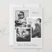 Einfache Baby-Foto-Geburtskarte Ankündigung (Rückseite)