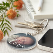 Einfache Baby-Foto-Liebe Schlüsselanhänger (Vorderseite rechts)