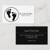 Einfache Baby-Fuß-pädiatrische Visitenkarte (Vorne/Hinten)