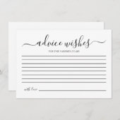 Einfache Baby Shower Game Advisor und Wish Card Einladung (Vorne/Hinten)