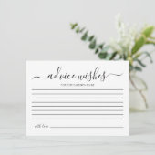 Einfache Baby Shower Game Advisor und Wish Card Einladung (Stehend Vorderseite)