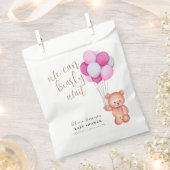 Einfache Baby Wait Bear Pink Ballon Babydusche Geschenktütchen (Ausgeschnitten)