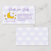 Einfache Babyduschbücher auf dem Mond Begleitkarte (Vorne/Hinten)